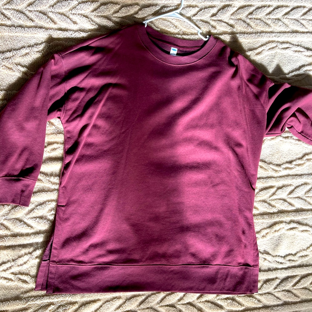 Old Navy, long tunic, oversize sweatshirt, crewneck
